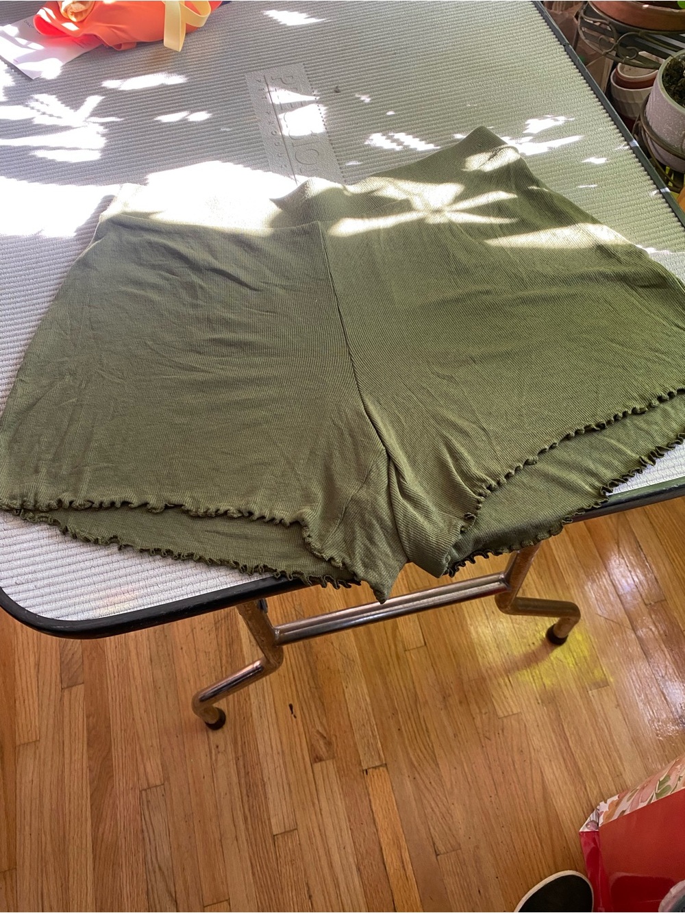 knix Olive Green High-Waist Lounge Shorts - Picture 2 of 3
